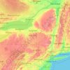 Mapa topográfico Nueva York, altitude, relevo