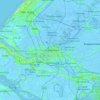 Mapa topográfico Roterdão, altitude, relevo