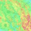 Mapa topográfico Umbria, altitude, relevo