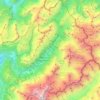 Mapa topográfico Vallée de Chamonix-Mont-Blanc, altitude, relevo