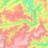 Mapa topográfico Chaglla, altitude, relevo