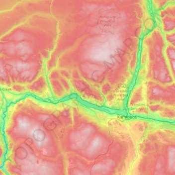 Mapa topográfico Area J (Copper Desert Country), altitude, relevo