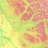 Mapa topográfico Area F (Horsefly/Likely/150 Mile House), altitude, relevo