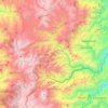 Mapa topográfico Marulanda, altitude, relevo