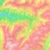 Mapa topográfico Arosa, altitude, relevo