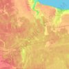 Mapa topográfico Pühajõe küla, altitude, relevo