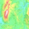 Mapa topográfico Alvaiázere, altitude, relevo