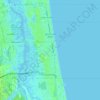Mapa topográfico Jacksonville Beach, altitude, relevo