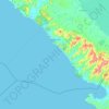 Mapa topográfico San Juan del Sur (Municipio), altitude, relevo