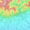 Mapa topográfico Darjeeling district, altitude, relevo