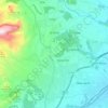 Mapa topográfico la Nucia, altitude, relevo