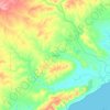 Mapa topográfico Larde, altitude, relevo
