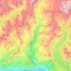 Mapa topográfico Torrente Marmore, altitude, relevo