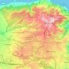 Mapa topográfico Daïra Bouzareah, altitude, relevo