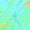 Mapa topográfico Pau dos Ferros, altitude, relevo