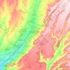 Mapa topográfico Guadalajara, altitude, relevo