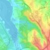 Mapa topográfico Palhais, altitude, relevo