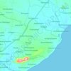 Mapa topográfico Bhogapuram, altitude, relevo