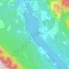 Mapa topográfico Windermere Lake, altitude, relevo