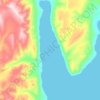 Mapa topográfico Whitsunday Bay, altitude, relevo