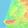 Mapa topográfico Sintra, altitude, relevo