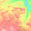 Mapa topográfico Quebrada, altitude, relevo