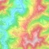 Mapa topográfico Prunetto, altitude, relevo