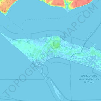 Mapa topográfico Очаківська міська громада, altitude, relevo