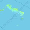 Mapa topográfico Caicos Islands, altitude, relevo