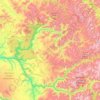 Mapa topográfico Clearwater County, altitude, relevo