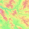 Mapa topográfico Kamyaran County, altitude, relevo