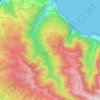 Mapa topográfico Ribeira da Janela, altitude, relevo