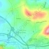 Mapa topográfico Cabreiros, altitude, relevo