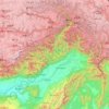 Mapa topográfico Arunachal Pradesh, altitude, relevo