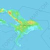 Mapa topográfico Isla Bastimentos, altitude, relevo