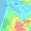 Mapa topográfico Lavos, altitude, relevo