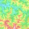 Mapa topográfico Sobrescobio, altitude, relevo