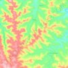 Mapa topográfico Pinhal, altitude, relevo