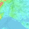 Mapa topográfico Setúbal (São Sebastião), altitude, relevo