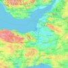 Mapa topográfico Somerset, altitude, relevo