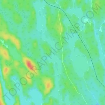 Mapa topográfico Joffre Lake, altitude, relevo