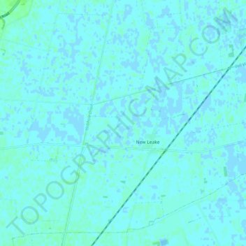 Mapa topográfico New Leake, altitude, relevo