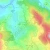 Mapa topográfico Pombeiro de Ribavizela, altitude, relevo