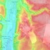 Mapa topográfico Les Hogues, altitude, relevo