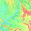 Mapa topográfico Herrera del Duque, altitude, relevo