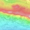 Mapa topográfico Kaštel Lukšić, altitude, relevo