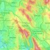 Mapa topográfico Valongo, altitude, relevo