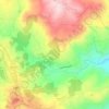 Mapa topográfico Borba de Godim, altitude, relevo