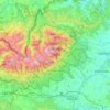Mapa topográfico Vysoké Tatry, altitude, relevo