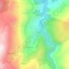 Mapa topográfico Granjinha, altitude, relevo